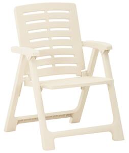 VidaXL 2 db fehér műanyag kerti szék