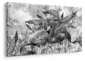 Kép - Flamingók graffiti (90x60 cm)
