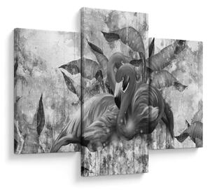 Kép - Flamingók graffiti (90x60 cm)