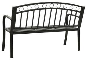 VidaXL fekete acél kerti pad asztallal 120 cm