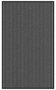 Lábtörlő csíkos fekete és szürke 90x150 cm