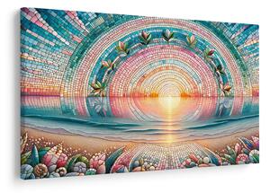 Kép – Naplemente mozaik (90x60 cm)