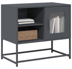 Antracitszürke acél TV-szekrény 68 x 39 x 60,5 cm