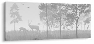 Kép - rét szarvasokkal (120x50 cm)