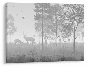 Kép - rét szarvasokkal (70x50 cm)