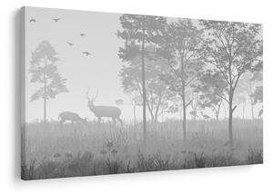 Kép - rét szarvasokkal (90x60 cm)