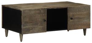 Világosszürke tömör mangófa dohányzóasztal 100x54x40 cm