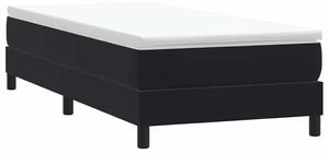 Fekete bársony rugós ágy matrac nélkül 90x210 cm