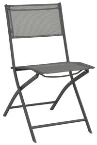 VidaXL 2 db összecsukható acél/textilén kültéri szék