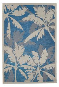 Palms kék-szürke kültéri szőnyeg, 135 x 190 cm - Floorita