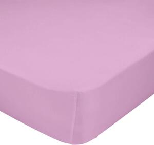 Rózsaszín pamut elasztikus lepedő, 70 x 140 cm