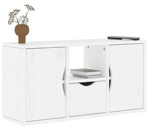 ODDA tömörfa fenyőfa TV szekrény fehér 79x24x40 cm