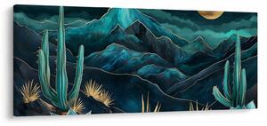 Kép - Türkiz éjszaka (120x50 cm)
