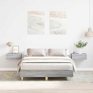 Sonoma tölgyszínű szerelt fa ágykeret matrac nélkül 120 x 200cm