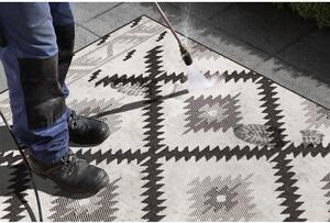 Malibu fekete-krémszínű kültéri szőnyeg, 80 x 350 cm - NORTHRUGS