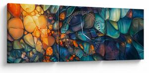 Kép - Üvegmozaik (órával) (90x30 cm)