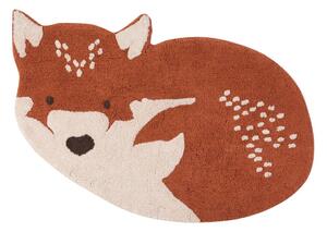 Little Wolf gesztenyebarna pamut szőnyeg, 70 x 110 cm - Nattiot