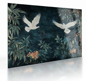 Üveg kép - Két galamb (70x50 cm)