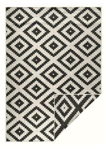 Malta fekete-krémszínű kültéri szőnyeg, 120 x 170 cm - NORTHRUGS