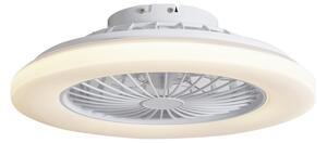 Mennyezeti ventilátor fehér 48,5 cm LED-del, Kelvinben dimmelhető, távirányítóval - Clemo