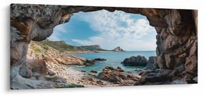 Kép - Barlang a tenger mellett (120x50 cm)