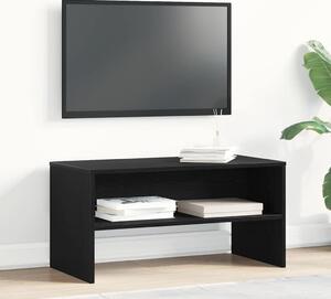 Fekete tölgy színű szerelt fa TV-szekrény 80 x 40 x 40 cm