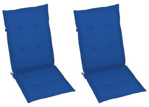VidaXL 2 db dönthető tömör akácfa kerti szék párnákkal