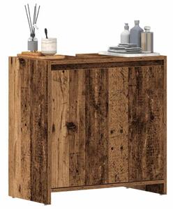 Antik fa színű szerelt fa fürdőszobai mosdószekrény 60x33x60 cm