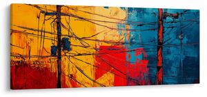 Kép - Absztrakt elektromos vezetékek (120x50 cm)