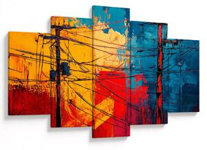 Kép - Absztrakt elektromos vezetékek (150x105 cm)