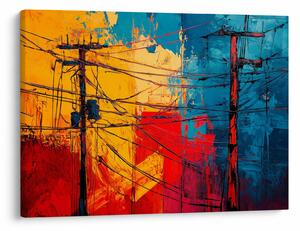 Kép - Absztrakt elektromos vezetékek (70x50 cm)