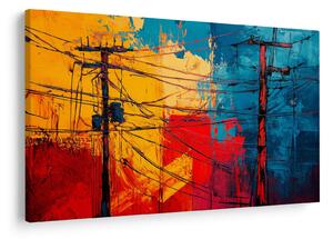 Kép - Absztrakt elektromos vezetékek (90x60 cm)