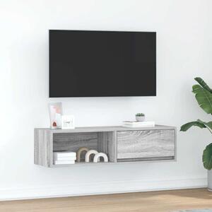Szürke sonoma színű szerelt fa TV-szekrény 100x31x25,5cm