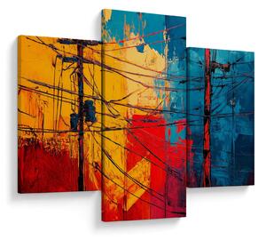 Kép - Absztrakt elektromos vezetékek (90x60 cm)