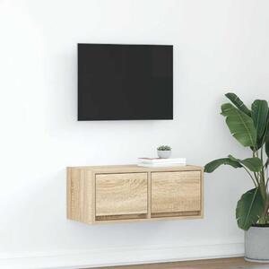 Sonoma tölgy színű szerelt fa fali TV-szekrény 60x31x25,5 cm