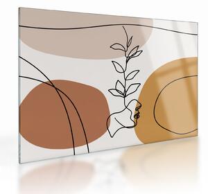 Üveg kép - Boho formák (70x50 cm)