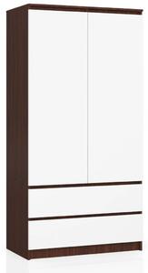 Fiókos szekrény 90 cm LOTA - wenge / fehér