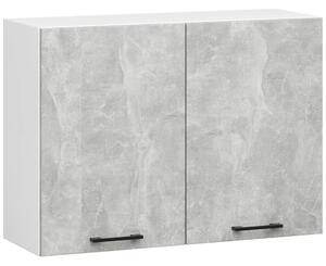 Fali konyhaszekrény 80 cm VERMINA - fehér / beton