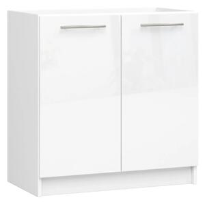 Mosdószekrény 80 cm VERMINA - fehér / fényes fehér