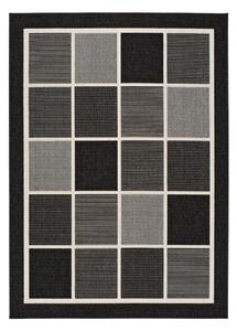 Nicol Squares fekete-szürke kültéri szőnyeg, 80 x 150 cm - Universal
