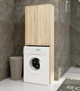 Magas fürdőszobaszekrény mosógép felett MERALYA - sonoma tölgyfa