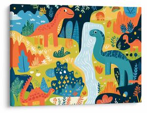 Kép - Vidám dinoszauruszok (70x50 cm)
