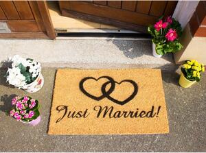 Just Married természetes kókuszrost lábtörlő, 40 x 60 cm - Artsy Doormats