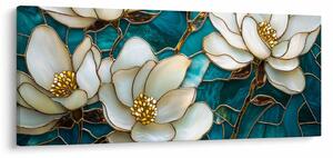 Kép - Ólomüveg magnóliával (120x50 cm)