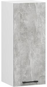 Felső konyhaszekrény 30 cm VERMINA - fehér / beton
