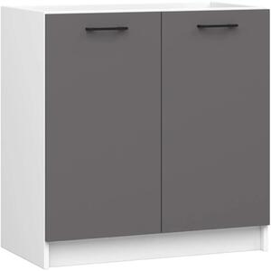 Mosdószekrény 80 cm VERMINA - fehér / szürke