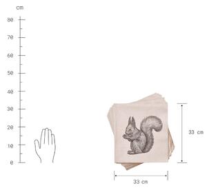 APRÈS újrahasznosított papírszalvéta, mókus 33 x 33cm