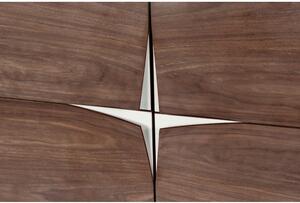 Flop barna szekrény diófa dekorációval, 100 x 140 cm - Woodman