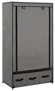 Szürke szövet ruhásszekrény 87 x 49 x 159 cm