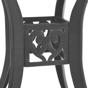 VidaXL fekete öntött alumínium kerti asztal 78 x 78 x 72 cm